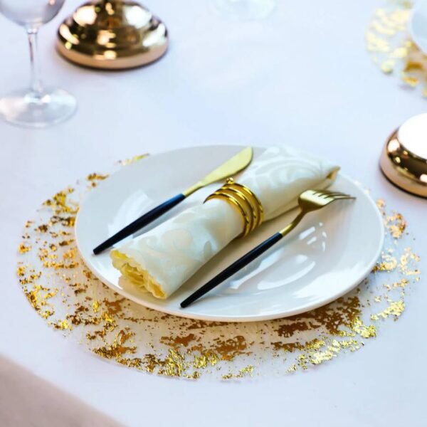 Lot de 6 Placemats Dorés